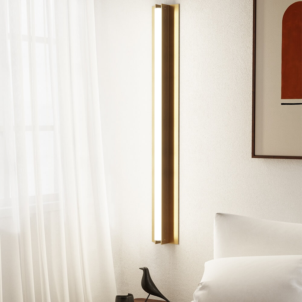 satin brass axis wall sconce