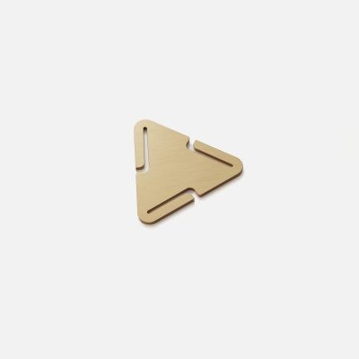 Juniper Lighting THIN Primaries Triangle Cable Collar in Satin Brass