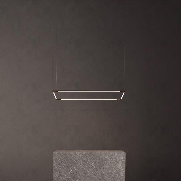 THIN Primaries Rectangle small suspended lighting